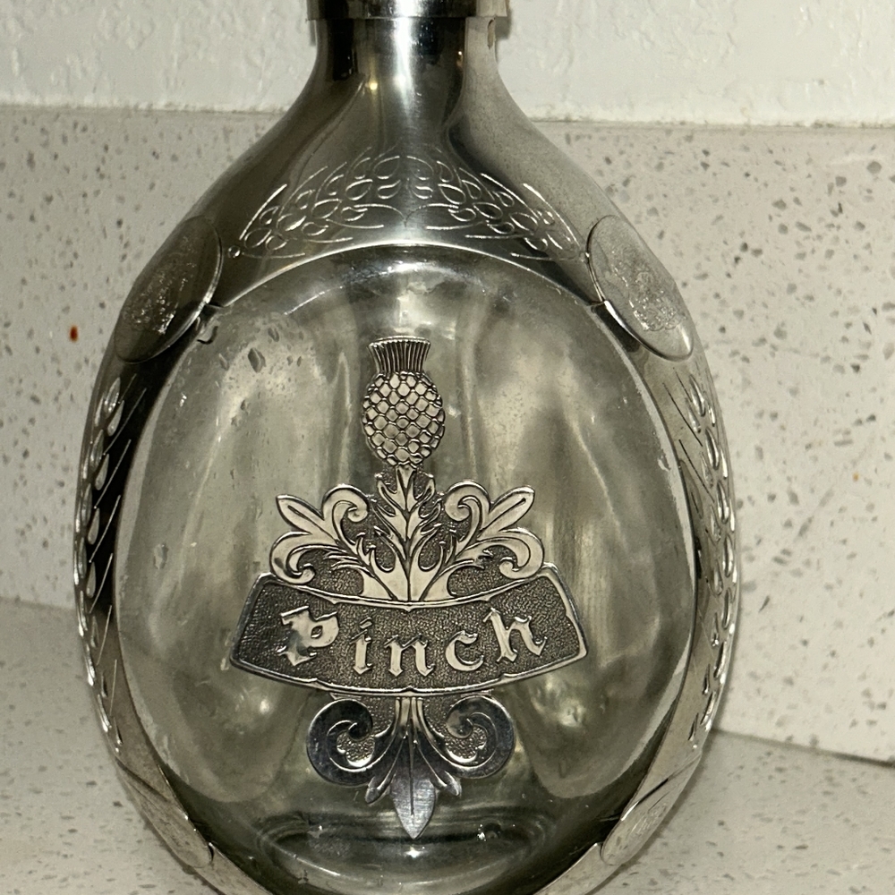 Silver Decorative Bottle by Pinch